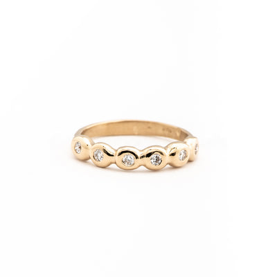 6 Dot Gold Diamond Ring - Johanna Brierley Jewellery Design