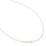 Johanna Brierley Lucky Stone Jewellery 3.7mm Paper Clip Chain Necklace