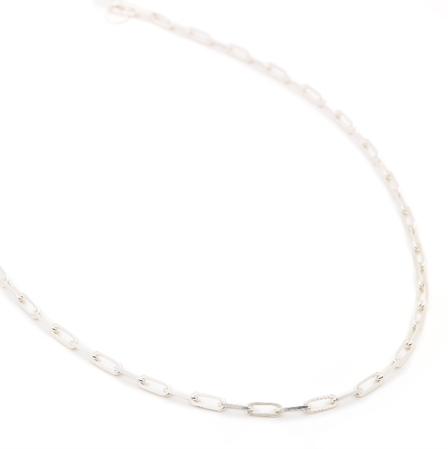 Johanna Brierley Lucky Stone Jewellery 3.7mm Paper Clip Chain Necklace