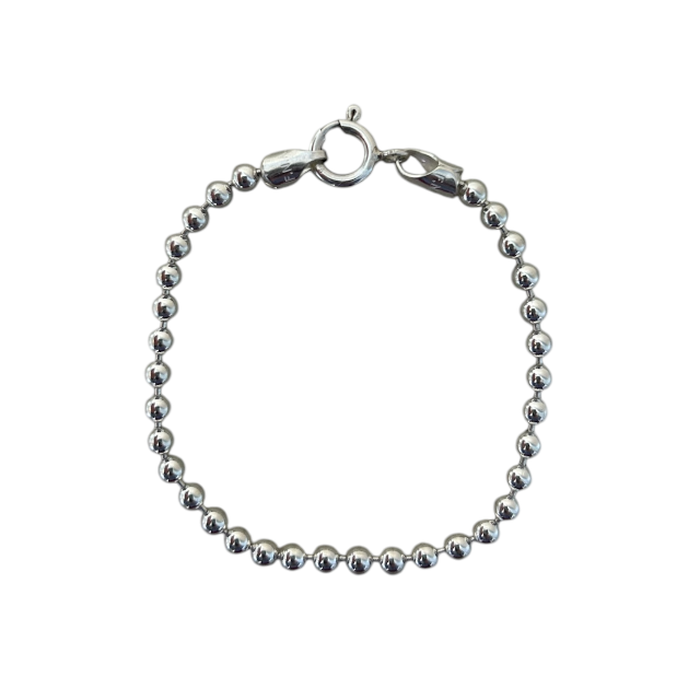 Johanna Brierley Jewellery Design. 4mm sterling silver Ball Chain Bracelet. Shop online. 