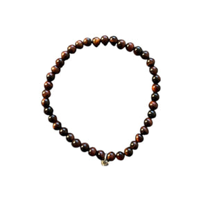 Johanna Brierley Jewellery Design. Brown Tigers Eye Stretchie Baby Bracelet. Shop online.