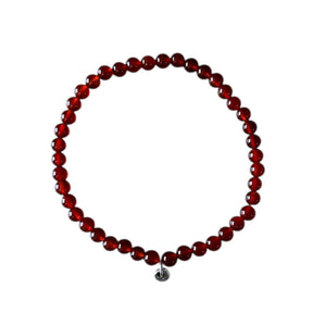 Johanna Brierley Jewellery Design. Carnelian Stretchie Baby Bracelet. Shop online.