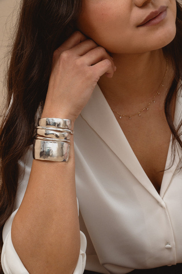Johanna Brierley Jewellery Design sterling silver cuffs. Shop online.