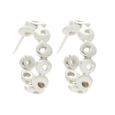 Johanna Brierley Jewellery Design.  Sterling silver lucky stone earrings. Shop online.