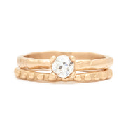 Johanna Brierley Jewellery Design diamond and gold stacked rings. Shop online.