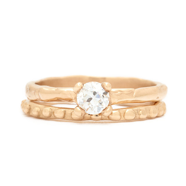 Johanna Brierley Jewellery Design diamond and gold stacked rings. Shop online.