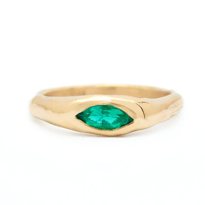 Johanna Brierley Jewellery Design emerald and gold ring. Shop online