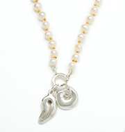 Johanna Brierley Cleo Charm in sterling silver with organic feline inspired lucky stone design