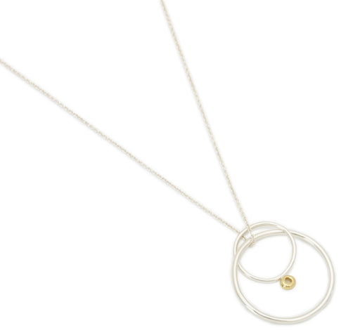 Johanna Brierley Lucky Stone Jewellery Mobile Necklace in Silver and Gold