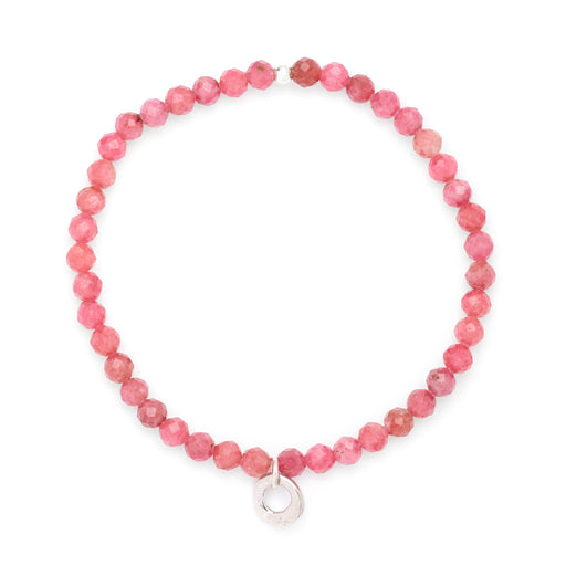 Johanna Brierley Lucky Stone Jewellery Pink Rhodochrosite Stretchie Baby Bracelet
