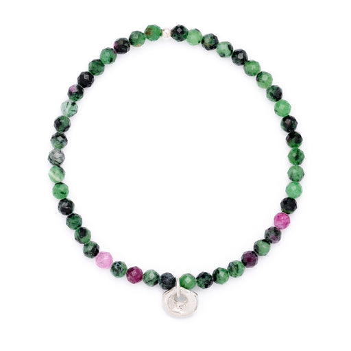 Johanna Brierley Lucky Stone Jewellery Ruby Zoisite Stretchie Baby Bracelet
