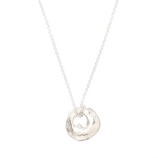 Johanna Brierley Lucky in Love Necklace in sterling silver with heart-shaped lucky stone pendant