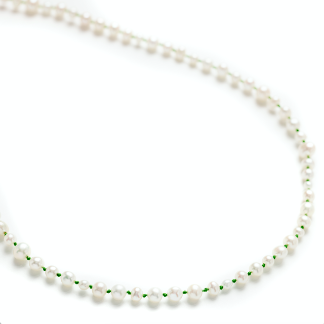 Johanna Brierley Mixed Pearl Necklace with freshwater pearls and sterling silver clasp