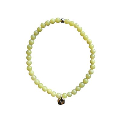 Johanna Brierley Jewellery Design. Olive Jade Stretchie Baby Bracelet. Shop online.