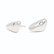 Johanna Brierley Scalene Earrings in sterling silver lucky stone
