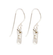 Johanna Brierley Snakey Earrings in sterling silver lucky stone hook earrings