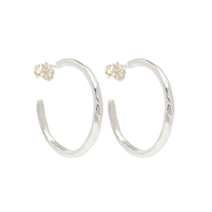 Johanna Brierley Jewellery Design sterling silver hoop earrings. Shop online