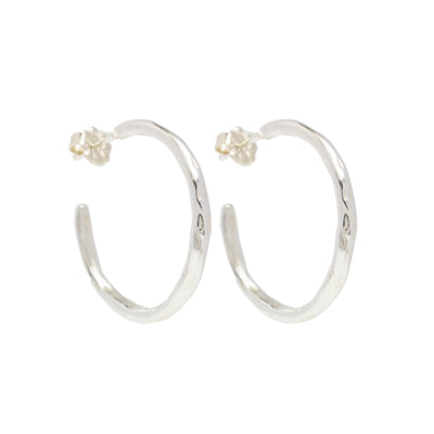 Johanna Brierley Jewellery Design sterling silver hoop earrings. Shop online