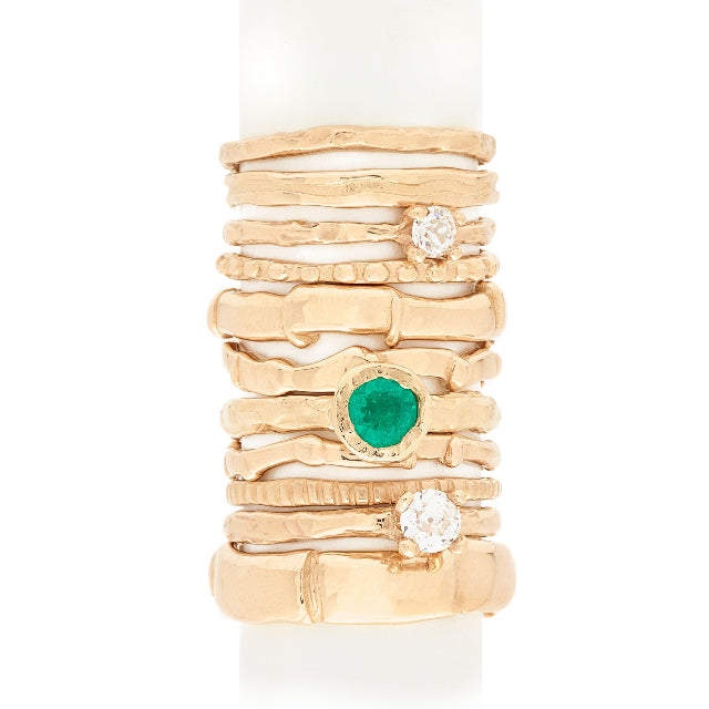 Johanna Brierley Jewellery Design gold and diamond stacking rings. Shop online