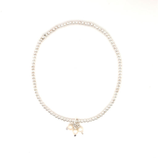 Johanna Brierley Lucky Stone Jewellery Triple Pearl Classic Stretchie Baby Bracelet