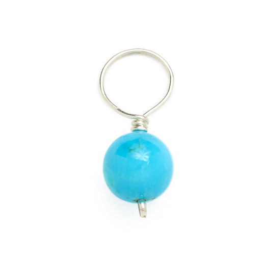 Johanna Brierley Turquoise Charm with Sleeping Beauty turquoise bead and sterling silver setting