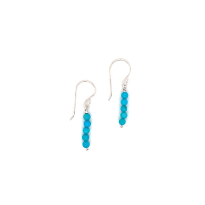 Turquoise sterling silver hook earrings. Shop online.