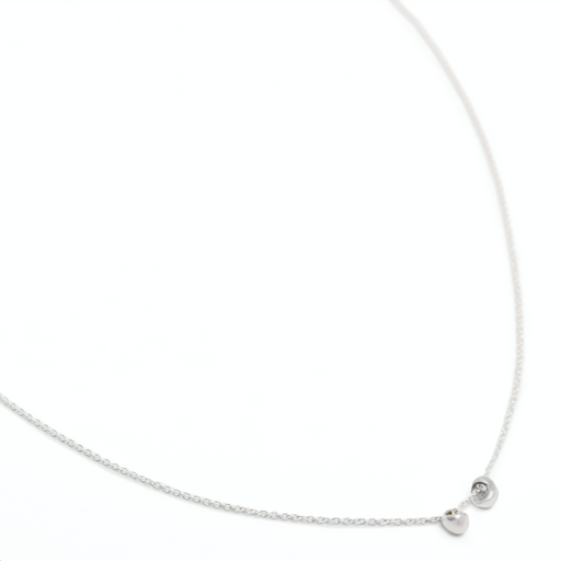 Johanna Brierley Double Basket Necklace in sterling silver with two basket lucky stone charms