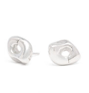 Johanna Brierley Wink Earrings in sterling silver lucky stone stud earrings design