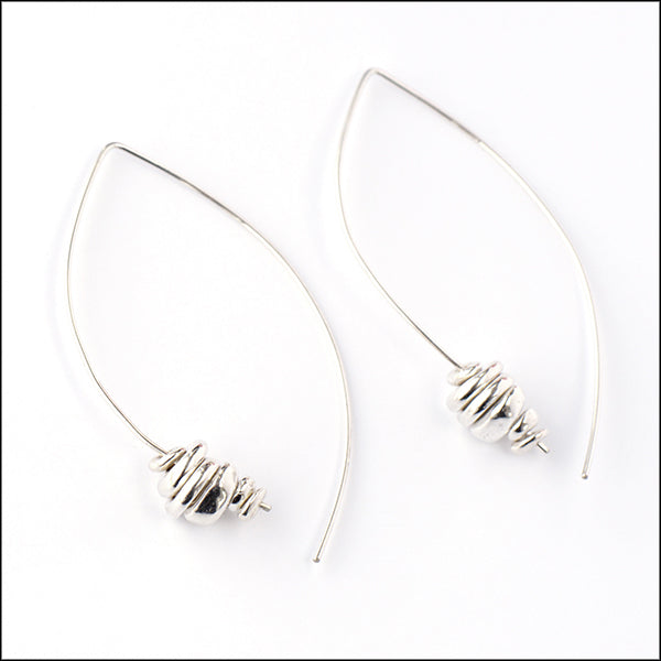Long Stacked Lucky Stone Earrings