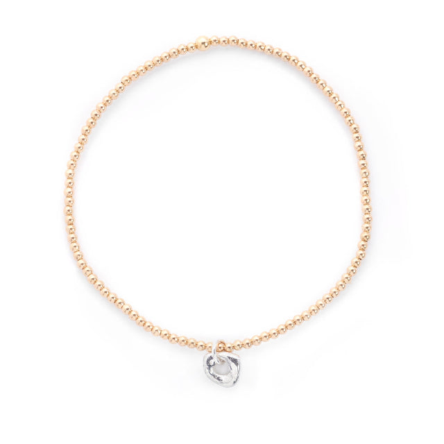 Johanna Brierley Lucky Stone Jewellery Classic Two-Tone Stretchie Baby Bracelet