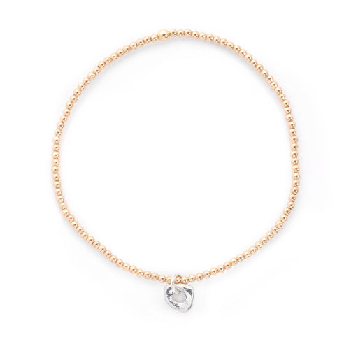 Johanna Brierley Lucky Stone Jewellery Classic Two-Tone Stretchie Baby Bracelet