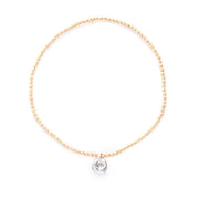 Johanna Brierley Lucky Stone Jewellery Classic Two-Tone Stretchie Baby Bracelet