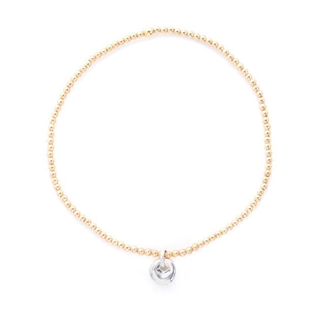 Johanna Brierley Lucky Stone Jewellery Classic Two-Tone Stretchie Baby Bracelet