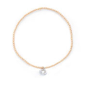 Johanna Brierley Lucky Stone Jewellery Classic Two-Tone Stretchie Baby Bracelet