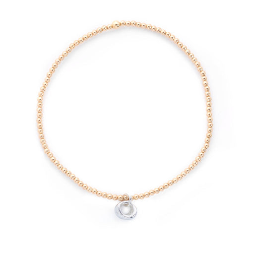 Johanna Brierley Lucky Stone Jewellery Classic Two-Tone Stretchie Baby Bracelet
