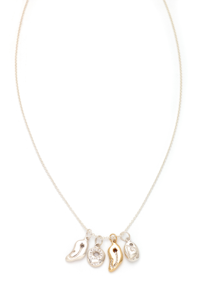 Johanna Brierley Jewellery Design initial charms. Shop online