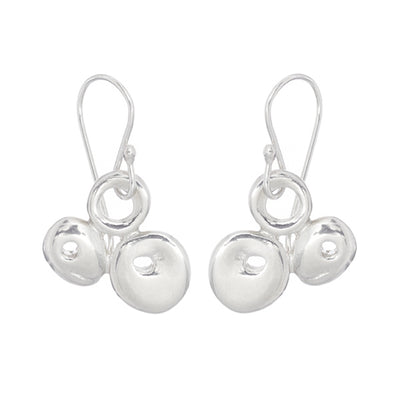 Johanna Brierley Jewellery Design.  Sterling silver lucky stone earrings. Shop online.