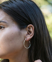 Johanna Brierley Jewellery Design sterling silver hoops. Shop online