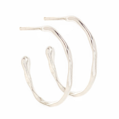 Johanna Brierley Jewellery Design sterling silver hoop earrings. Shop online