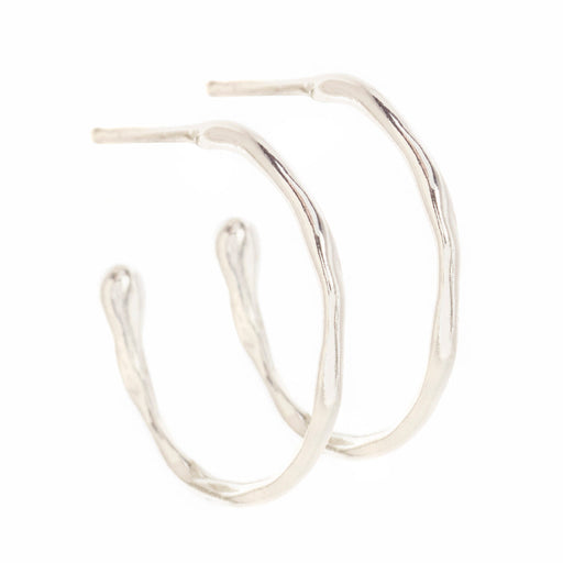 Johanna Brierley Lucky Stone Jewellery Medium Melt Hoop Earrings