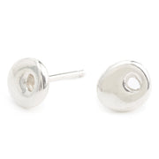 Johanna Brierley Lucky Stone Jewellery Sequin stud earrings with sterling silver lucky stones
