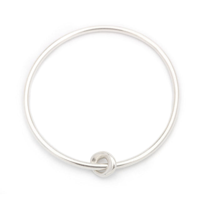 Johanna Brierley Lucky Stone Jewellery Skinny Bangle with sterling silver stone charm