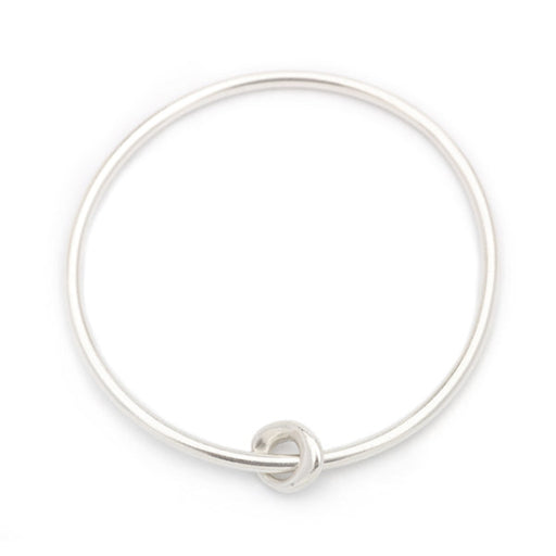 Johanna Brierley Lucky Stone Jewellery Skinny Bangle with sterling silver stone charm
