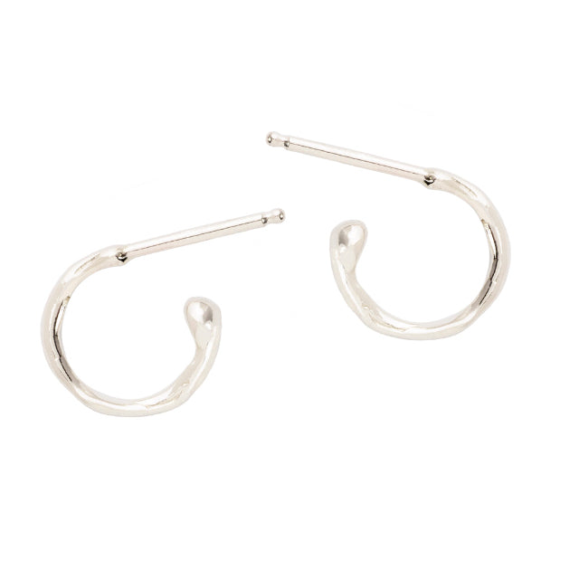 Johanna Brierley Lucky Stone Jewellery Small Melt Hoop Earrings