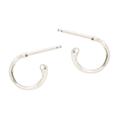 Johanna Brierley Jewellery Design sterling silver hoop earrings. Shop online.