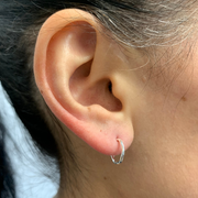 Johanna Brierley Lucky Stone Jewellery Small Melt Hoop Earrings