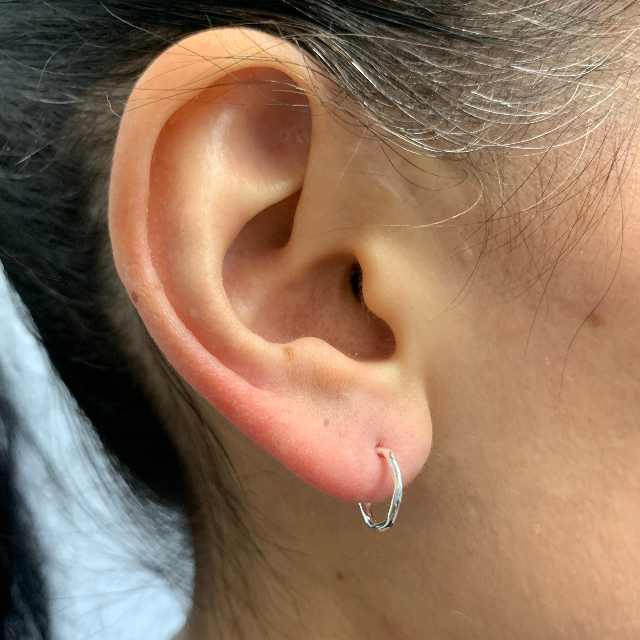 Johanna Brierley Lucky Stone Jewellery Small Melt Hoop Earrings