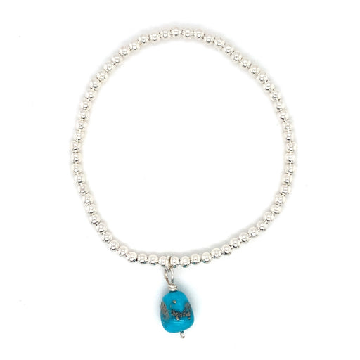 Johanna Brierley Lucky Stone Jewellery Turquoise Stretchie Baby Bracelet