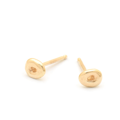 Freckle Gold Stud Earrings - Johanna Brierley Jewellery Design