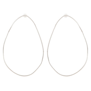 Extra Large Egg Hoop Stud Earrings - Johanna Brierley Jewellery Design